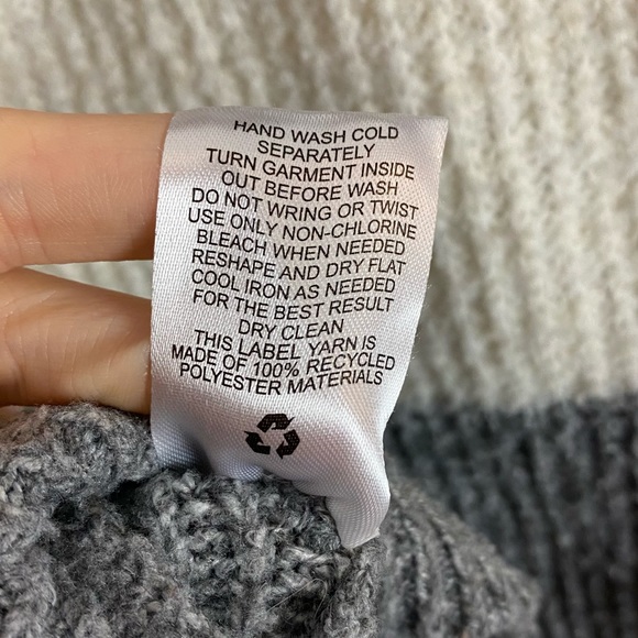 Pink Rose Gray & White Ribbed Collared Sweater - Picture 6 of 9